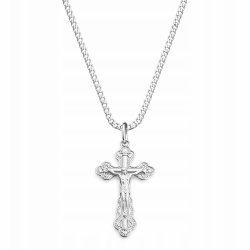 Naszyjnik srebrny krzyż komunia chrzest srebro 925