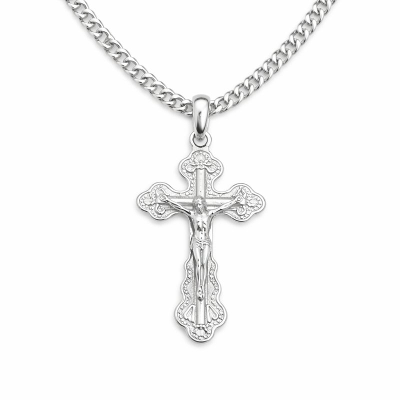 Naszyjnik srebrny krzyż komunia chrzest srebro 925