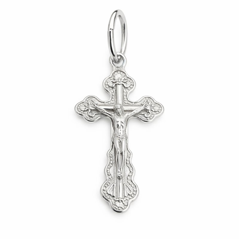 Naszyjnik srebrny krzyż komunia chrzest srebro 925