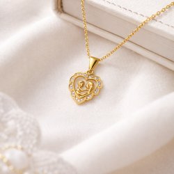 Srebrny naszyjnik chrzest narodziny dziecka srebro pozłacane 925 prezent