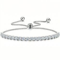 Bransoletka srebrna damska regulowana stal chirurgiczna szlachetna 316L