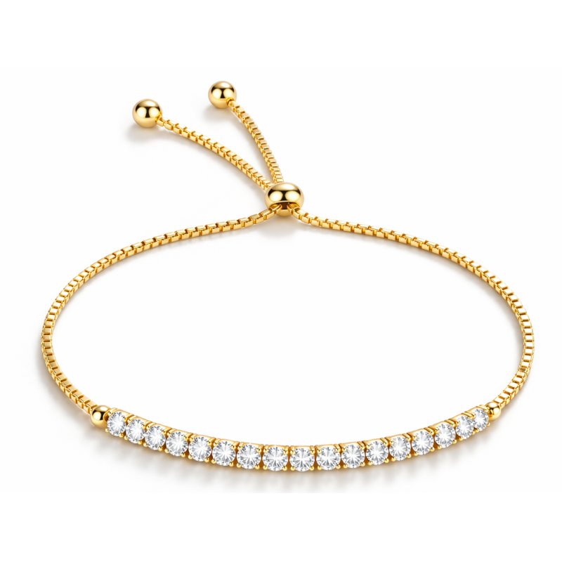 Bransoletka pozłacana damska regulowana stal chirurgiczna szlachetna 316L