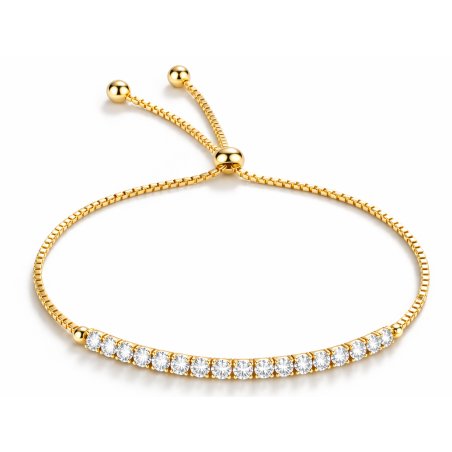 Bransoletka pozłacana damska regulowana stal chirurgiczna szlachetna 316L