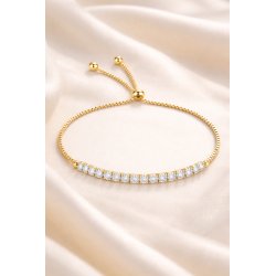 Bransoletka pozłacana damska regulowana stal chirurgiczna szlachetna 316L