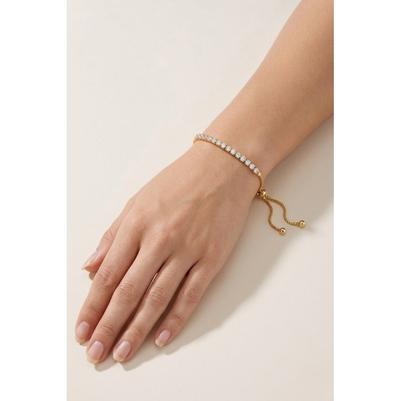 Bransoletka pozłacana damska regulowana stal chirurgiczna szlachetna 316L