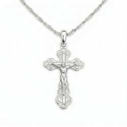 Naszyjnik srebrny krzyż komunia chrzest srebro 925