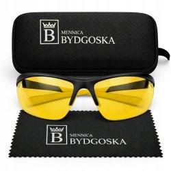 Okulary damskie męskie młodzieżowe sportowe UV400 polaryzacyjne żółte