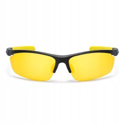 Okulary damskie męskie młodzieżowe sportowe UV400 polaryzacyjne żółte