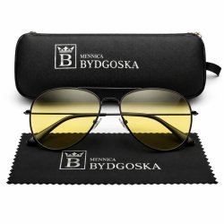 Okulary męskie do komputera blokujące światło niebieskie UV400 pilotki