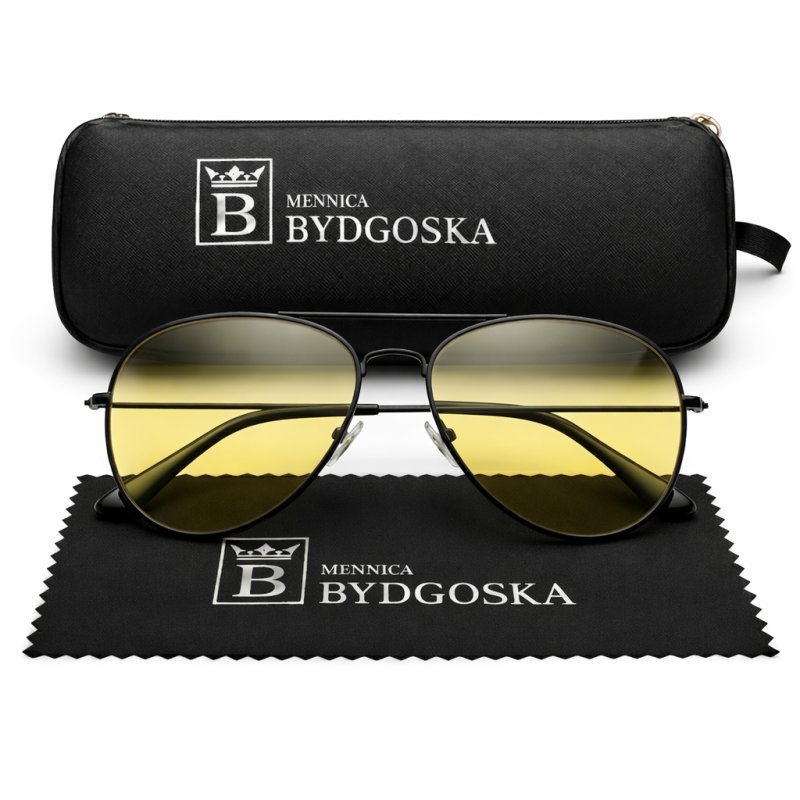 Okulary męskie do komputera blokujące światło niebieskie UV400 pilotki