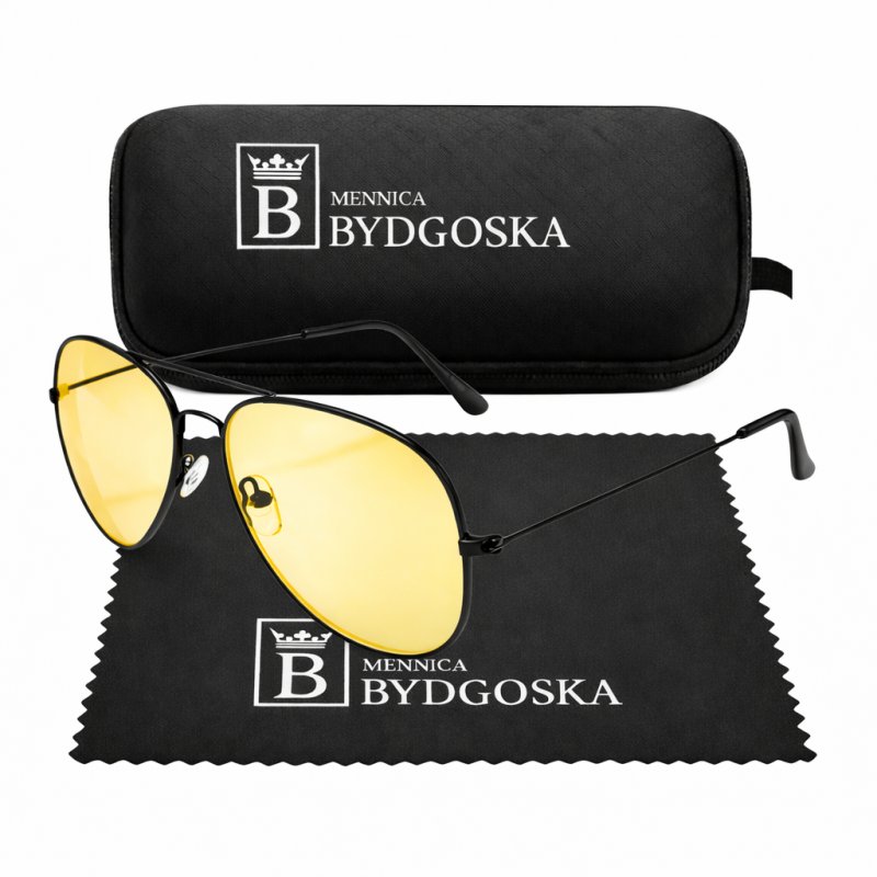 Okulary męskie do komputera blokujące światło niebieskie UV400 pilotki