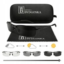 Okulary fotochromowe polaryzacyjne przeciwsłoneczne męskie dla kierowców