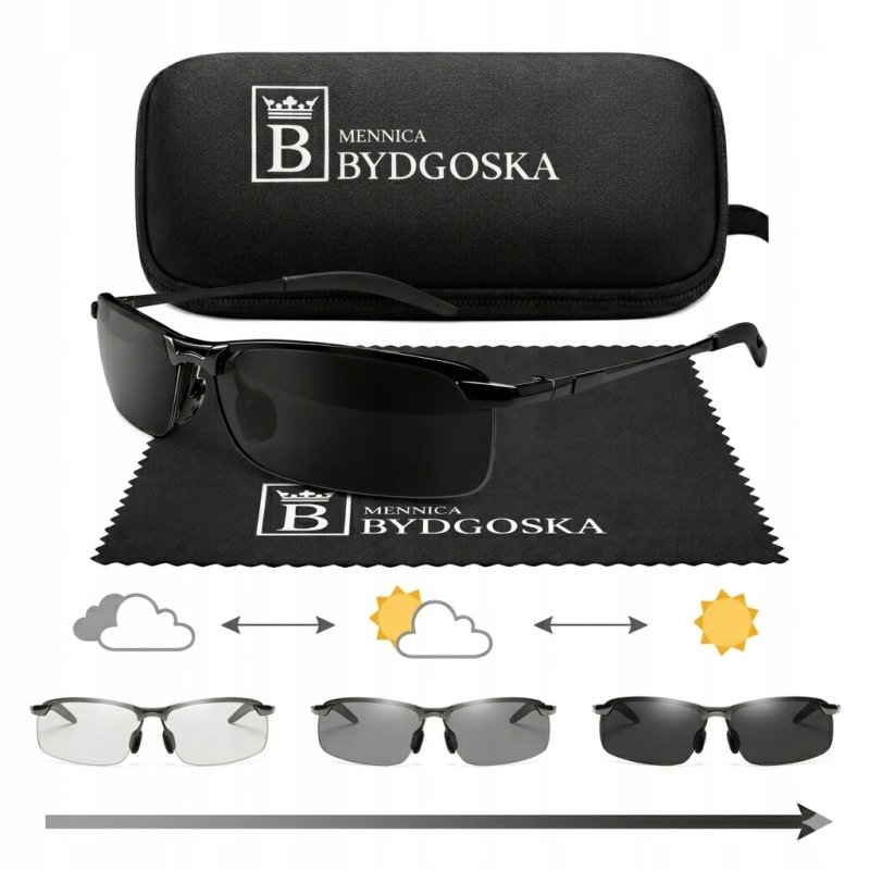 Okulary fotochromowe polaryzacyjne przeciwsłoneczne męskie dla kierowców