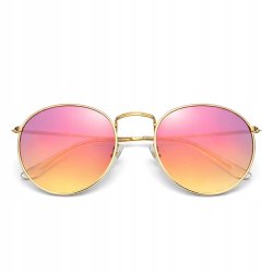 Okulary przeciwsłoneczne damskie polaryzacyjne pilotki różowe UV400 markowe