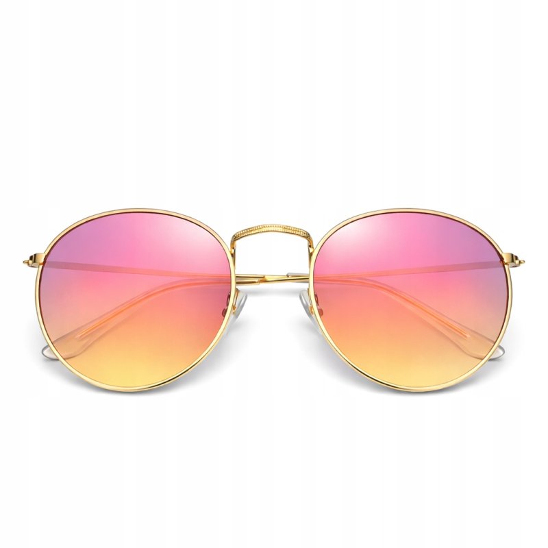Okulary przeciwsłoneczne damskie polaryzacyjne pilotki różowe UV400 markowe