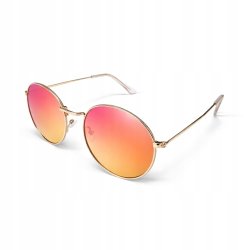 Okulary przeciwsłoneczne damskie polaryzacyjne pilotki różowe UV400 markowe
