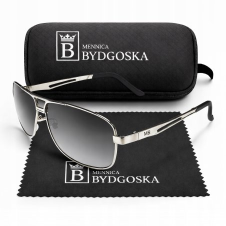 Okulary przeciwsłoneczne męskie polaryzacyjne pilotki UV400 oryginalne