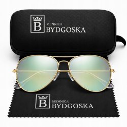 Okulary przeciwsłoneczne męskie damskie młodzieżowe pilotki vintage UV400