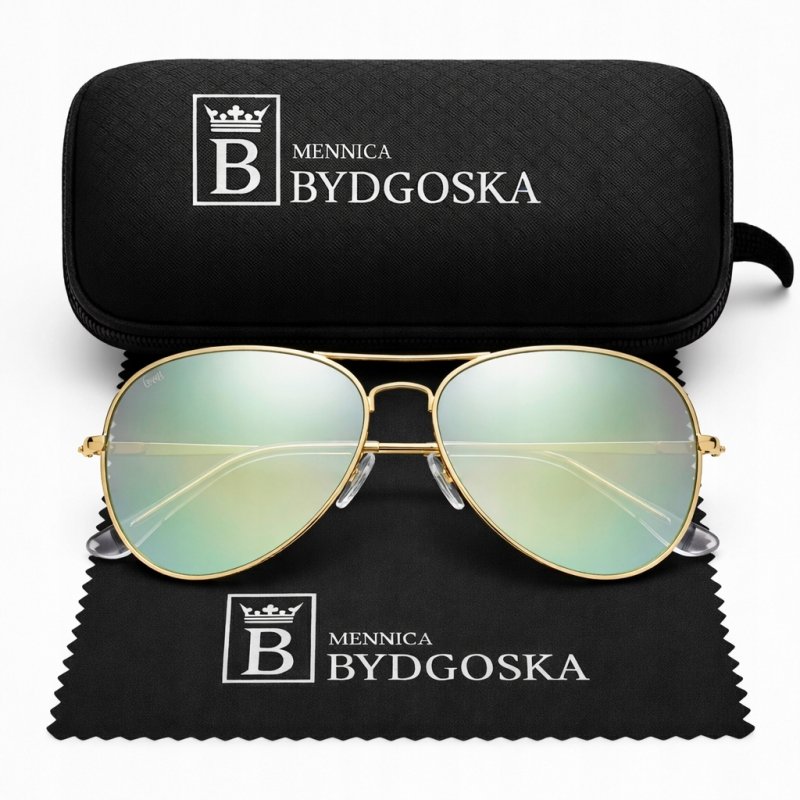 Okulary przeciwsłoneczne męskie damskie młodzieżowe pilotki vintage UV400