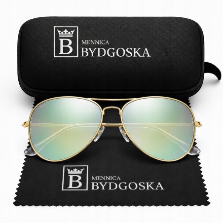 Okulary przeciwsłoneczne męskie damskie młodzieżowe pilotki vintage UV400