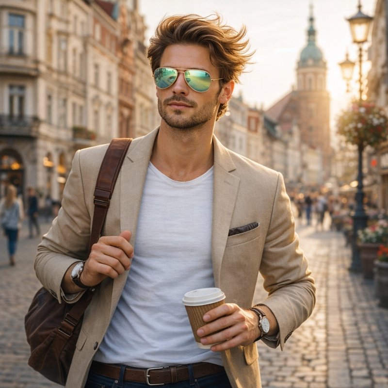 Okulary przeciwsłoneczne męskie damskie młodzieżowe pilotki vintage UV400