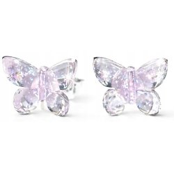 Srebrne kolczyki kryształowe motylki srebro 925 dla dziewczynki sztyfty