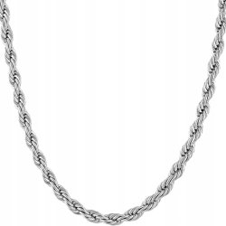 Srebrny naszyjnik łańcuszek damski rope 50 cm stal szlachetna chirurgiczna 316L