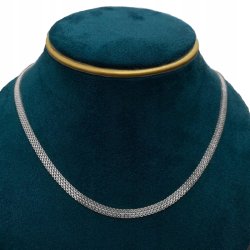 Srebrny naszyjnik łańcuszek damski bismark 50 cm stal szlachetna 316L