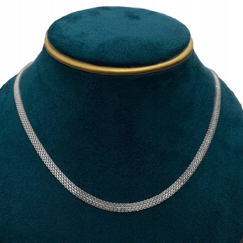 Srebrny naszyjnik łańcuszek damski bismark 50 cm stal szlachetna 316L