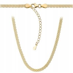 Łańcuszek naszyjnik damski bismark pozłacany stal chirurgiczna 50 cm 316L