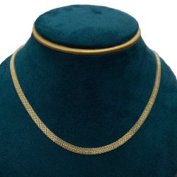 Łańcuszek naszyjnik damski bismark pozłacany stal chirurgiczna 50 cm 316L