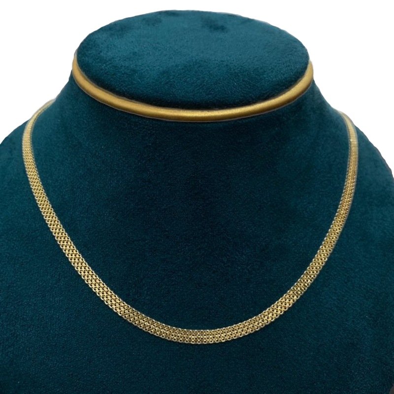 Łańcuszek naszyjnik damski bismark pozłacany stal chirurgiczna 50 cm 316L