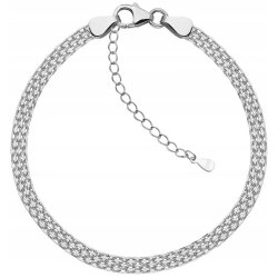 Srebrna bransoletka damska bismark stal szlachetna chirurgiczna 316L 17 cm