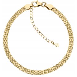 Bransoletka damska bismark pozłacana stal chirurgiczna 316L 17 cm