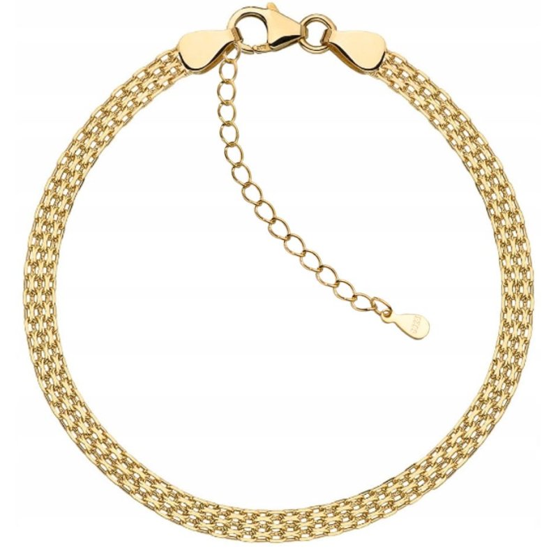 Bransoletka damska bismark pozłacana stal chirurgiczna 316L 17 cm