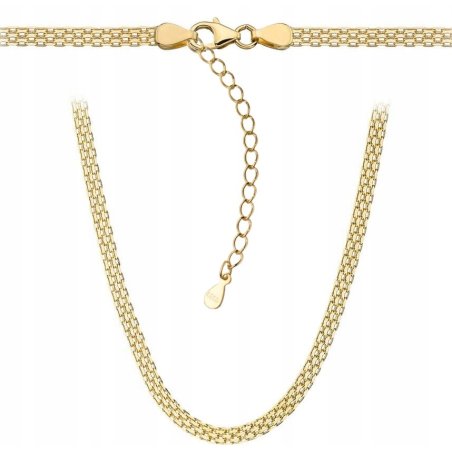 Naszyjnik damski bismark pozłacany stal szlachetna 316L 4 mm 50 cm