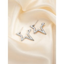 Srebrne kolczyki gwiazdki stal chirurgiczna szlachetna antyalergiczna 316L