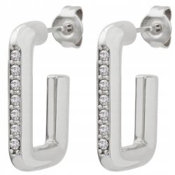 Duże srebrne kolczyki stal chirurgiczna szlachetna antyalergiczna 316L