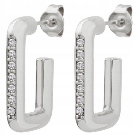 Duże srebrne kolczyki stal chirurgiczna szlachetna antyalergiczna 316L