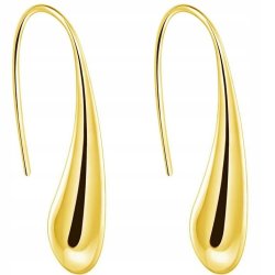 Kolczyki pozłacane kropla łezka stal chirurgiczna szlachetna antyalergiczne