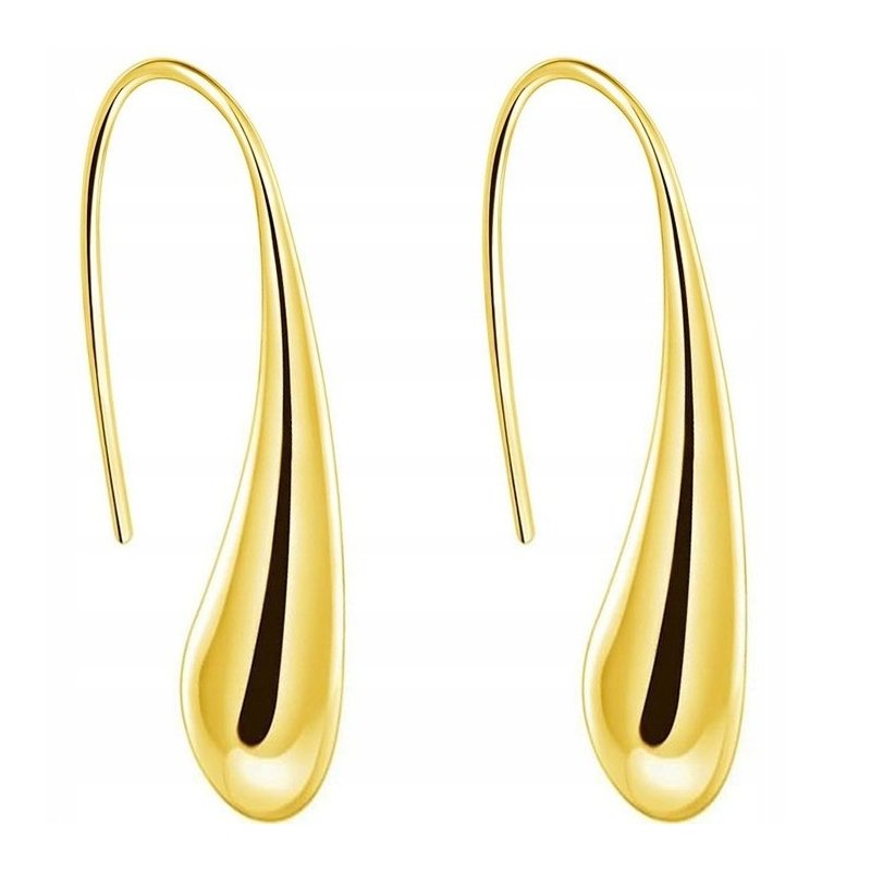 Kolczyki pozłacane kropla łezka stal chirurgiczna szlachetna antyalergiczne