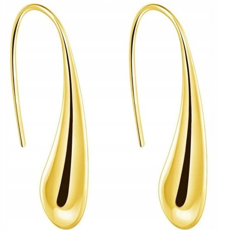 Kolczyki pozłacane kropla łezka stal chirurgiczna szlachetna antyalergiczne