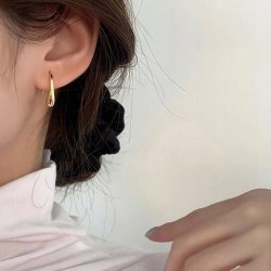 Kolczyki pozłacane kropla łezka stal chirurgiczna szlachetna antyalergiczne