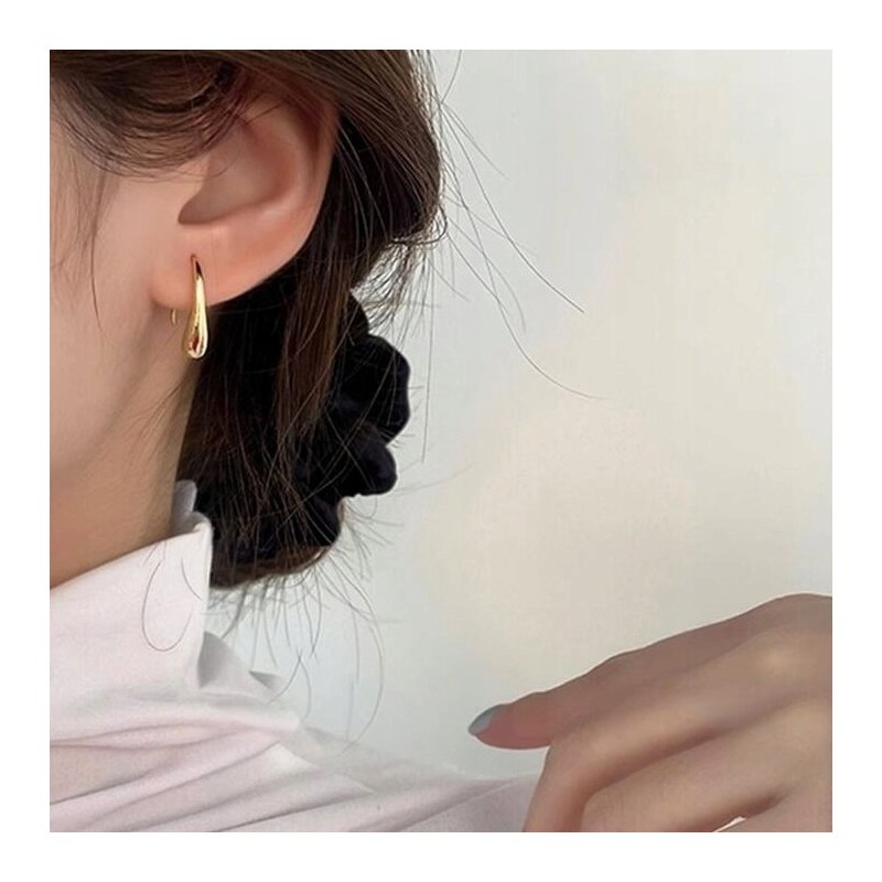 Kolczyki pozłacane kropla łezka stal chirurgiczna szlachetna antyalergiczne