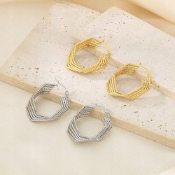 Duże srebrne kolczyki stal chirurgiczna szlachetna antyalergiczna 316L