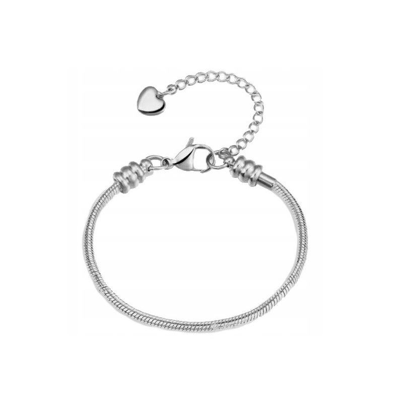 Bransoletka modułowa do charmsów stal szlachetna chirurgiczna 316L 19 cm