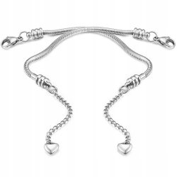 Bransoletka modułowa do charmsów stal szlachetna chirurgiczna 316L 19 cm