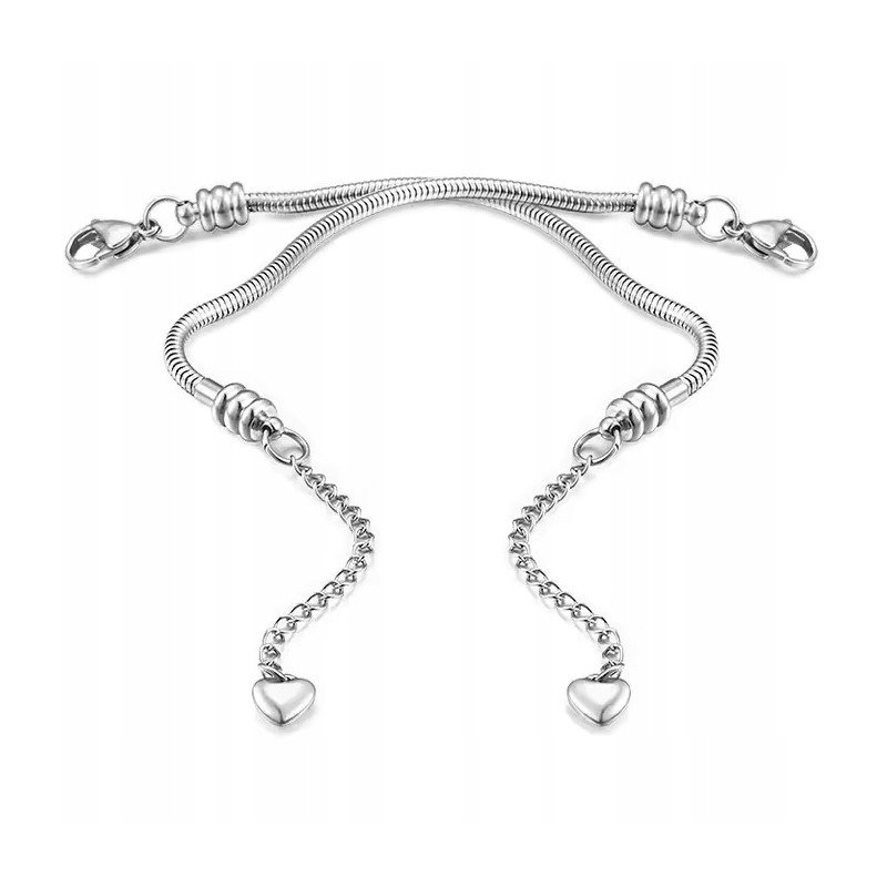 Bransoletka modułowa do charmsów stal szlachetna chirurgiczna 316L 19 cm