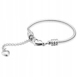 Bransoletka modułowa do charmsów stal szlachetna chirurgiczna 316L 19 cm