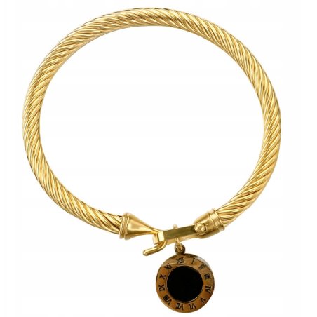 Bransoletka pozłacana sztywna stal szlachetna chirurgiczna 316L na Święta